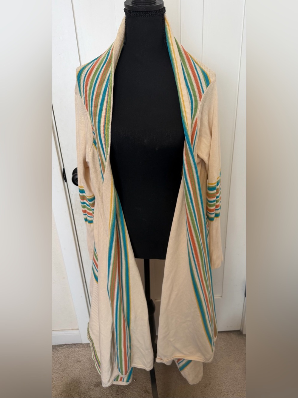 Sundance 100% Cotton Cardigan Sweater Wrap Boho Size Medium